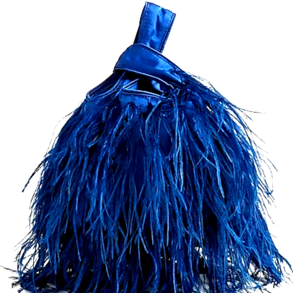 JCREW Santorini Navy bag with feathers